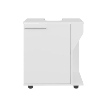 White Bathroom Vanity with Two Shelves