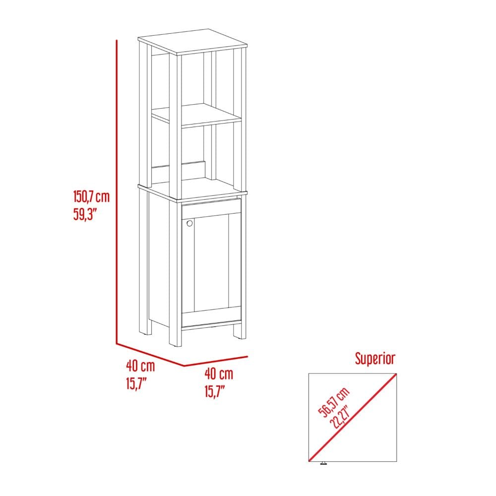 St. Clair Linen Cabinet - Grey Bathroom Storage