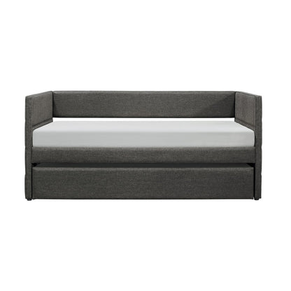 Dark Gray Sofa Bed with Trundle - 81" Daybed for Living Room