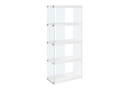 5-Tier White Bookshelf - Display & Storage