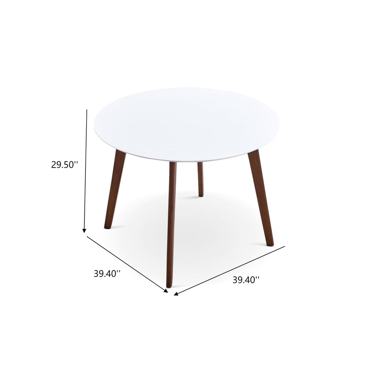Mid-Century Modern Oval Dining Table with Solid Wood Legs for Dining Room