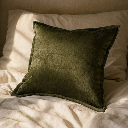 Homey COZY Velvet Throw Pillow Deep Forest Green with Luxe Shine & Rich Texture