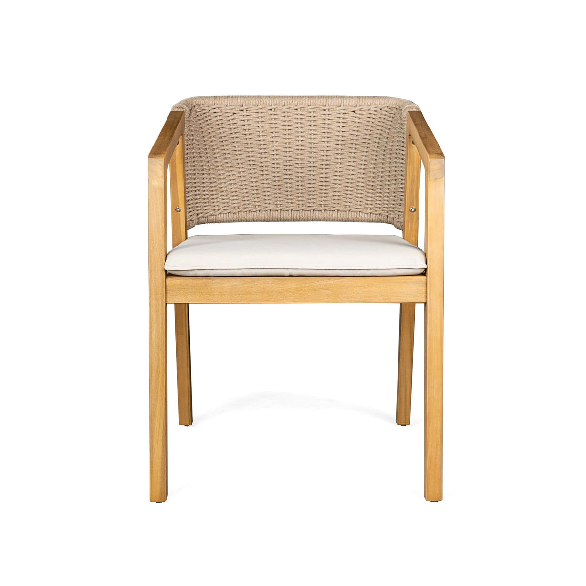 Light Teak Acacia Wood Dining Chair Set of 2 - Patio Seating