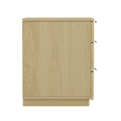 Natural Oak Nightstand - 26" Modern Design for Bedroom