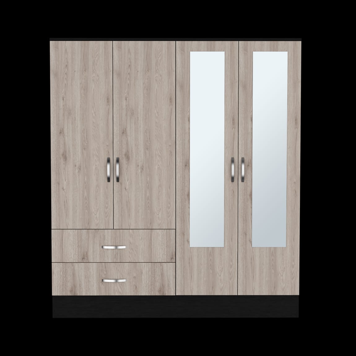Light Gray Armoire Ron - Spacious Bedroom Storage
