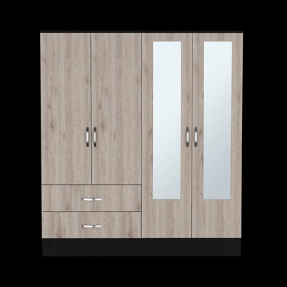 Light Gray Armoire Ron - Spacious Bedroom Storage
