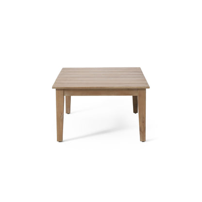 Acacia Wood Outdoor Coffee Table - Light Brown, 39.5" L