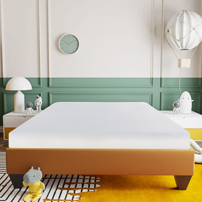 Full Size Memory Foam Mattress - White, 6 Inch Firm for Bedroom