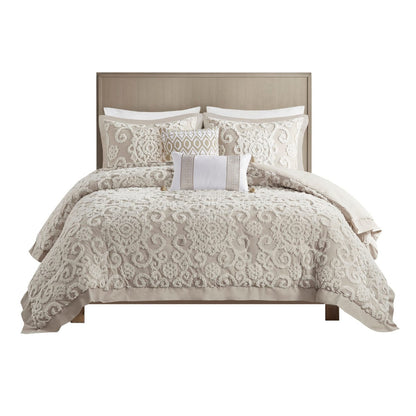 King Size Cotton Comforter Set Taupe