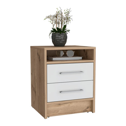 Multicolor Nightstand 20"H - Two Drawers Storage