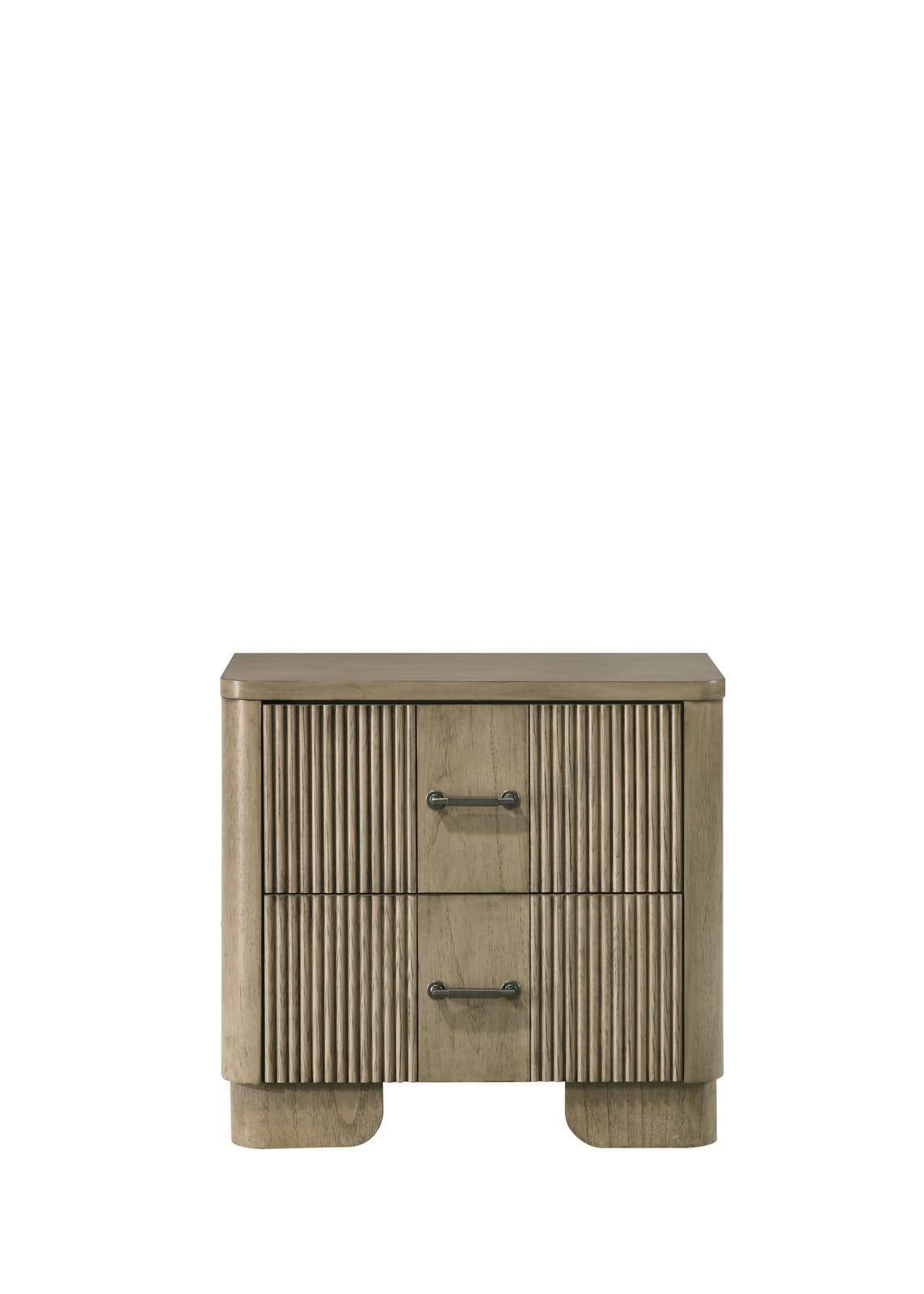 Oak Nightstand with 2 Drawers - 15"W x 26"D x 24"H