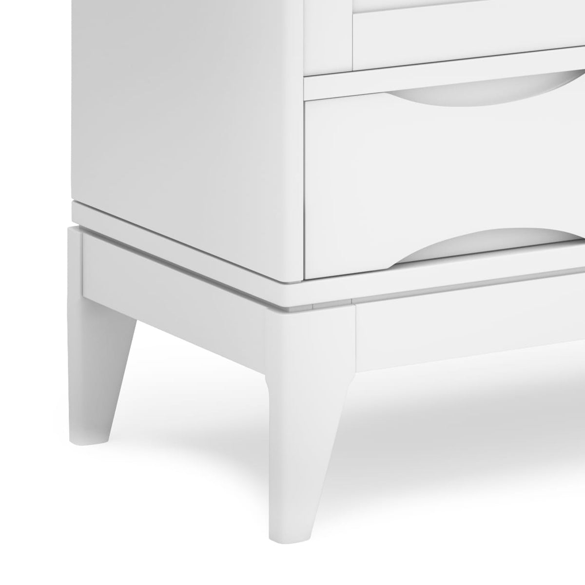 Small White Wood Cabinet - 48" Storage Unit