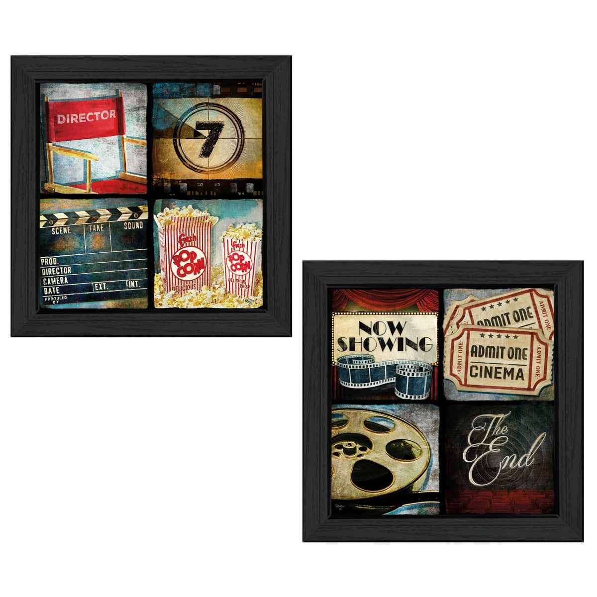 Trendy Framed Wall Art - At The Movies, Multicolor Paper