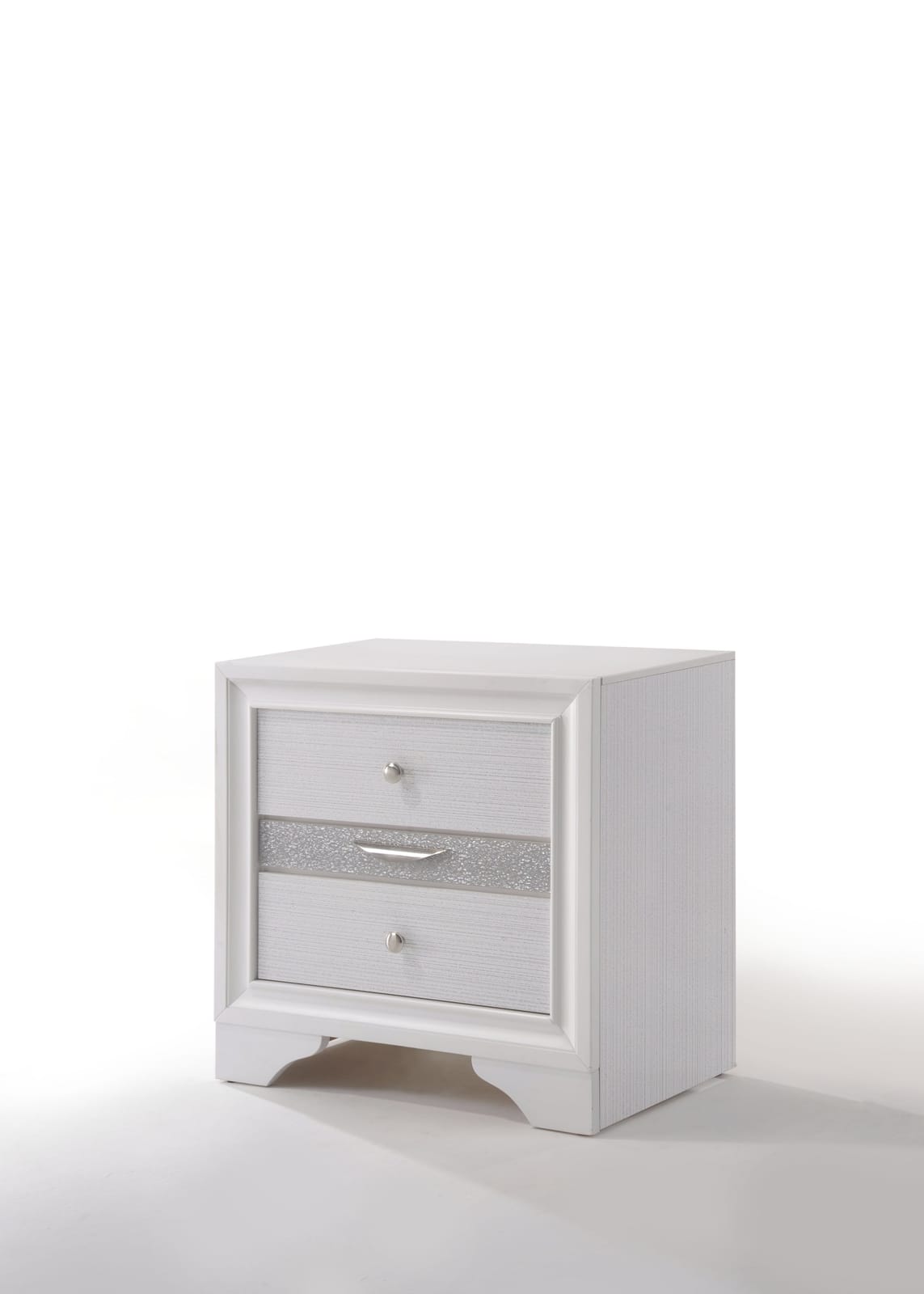 Naima White Nightstand - Compact Storage for Bedroom