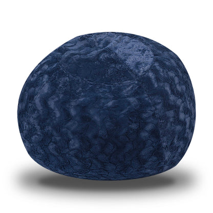 Navy Faux Fur Bean Bag Chair, 5ft Cozy Lounger for Adults and Kids