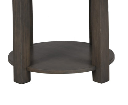 Jonah 20" Light Brown End Table - USB Ports & Storage