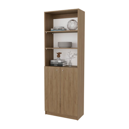 Beyerville Bookcase with Open Storage - Dark Brown, 3-4 Shelves
