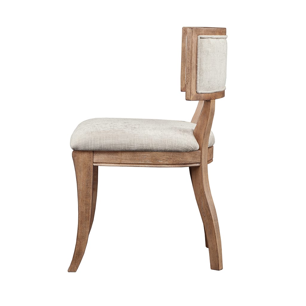 Beige Polyester Dining Chairs Set of 2