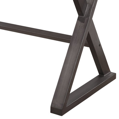 Gold Aluminum Writing Desk with Leather Accents for Workspace for Home Office