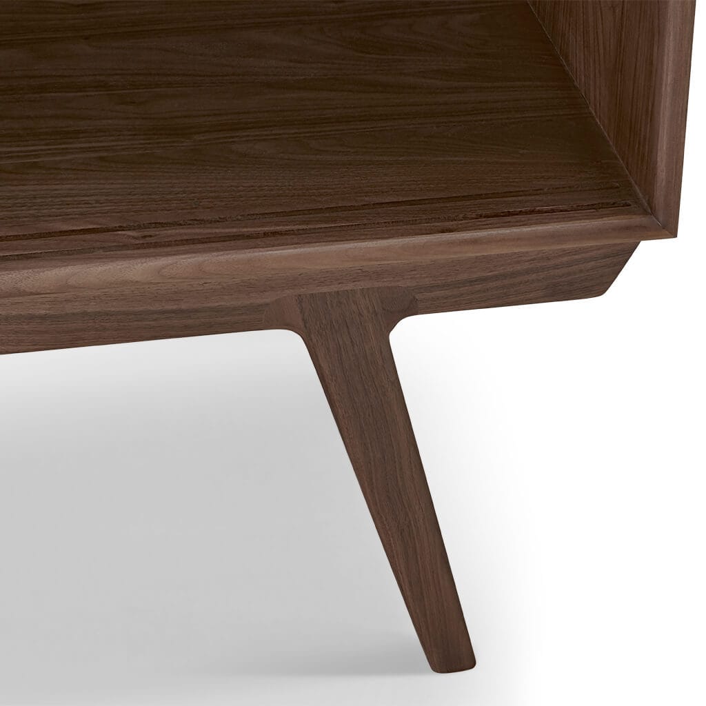 63" Walnut Wood Media Cabinet - Contemporary Storage