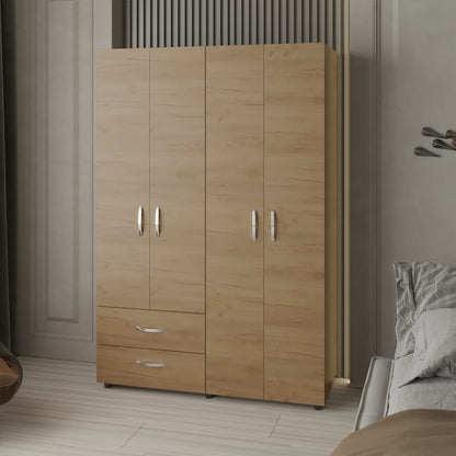 Crafton Armoire Beige Bedroom Dresser 80" Wide