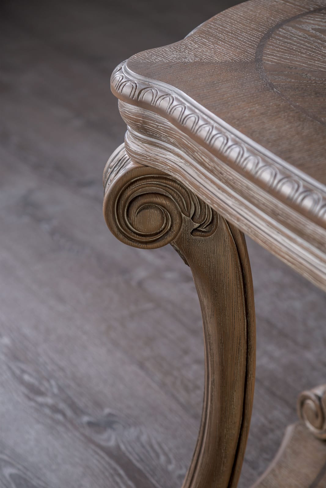 Large Oak Sofa Table - Transitional Style Coffee Table