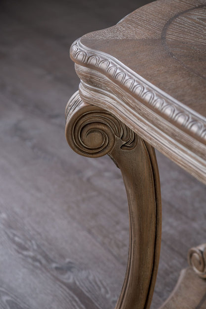 Large Oak Sofa Table - Transitional Style Coffee Table