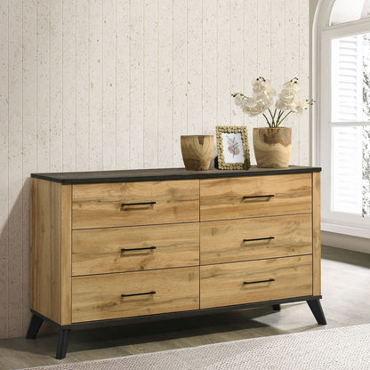 60" Natural Pine Wood Dresser - Bedroom Storage