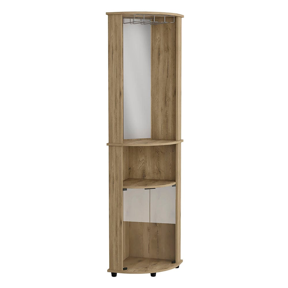 Beige Particle Board Cabinet - 74" H Storage for Living Room