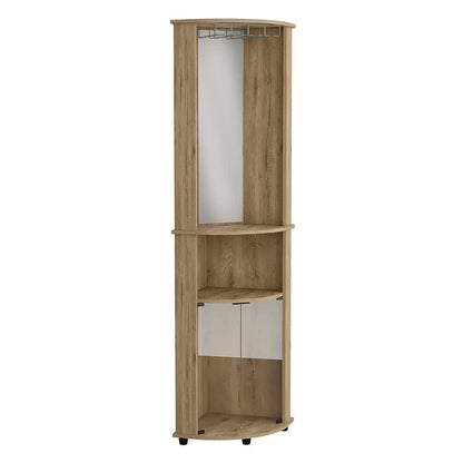 Beige Particle Board Cabinet - 74" H Storage for Living Room