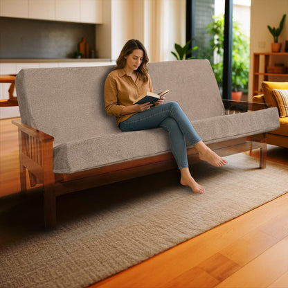 Full XL Polyester Futon Mattress - Memory Foam Sofa Bed Cushion for Living Room