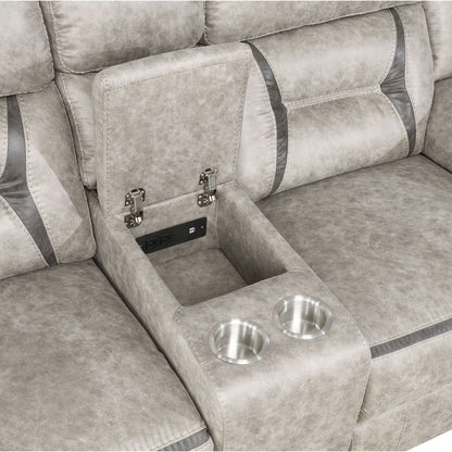 Taupe Upholstered Glider Loveseat - 77" Primary Living Space for Living Room