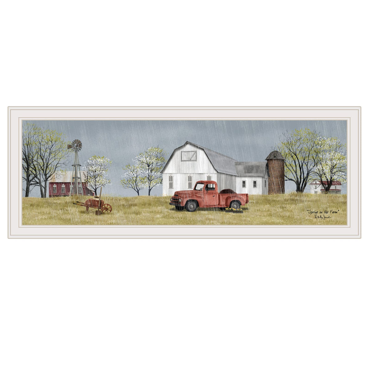 Farmhouse Wall Art for Small Rooms - White Frame