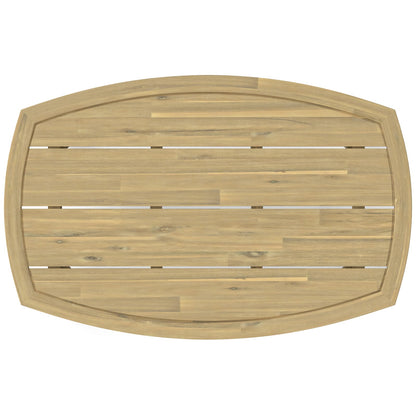 Parkside Outdoor Coffee Table - Light Teak | Durable Wood Table