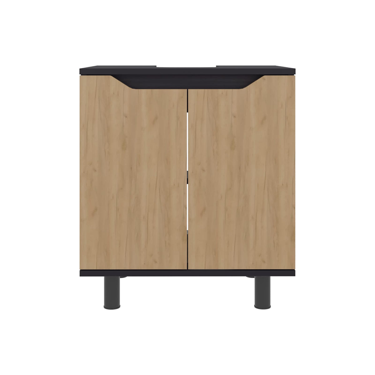 Natural Black Bathroom Vanity with Storage