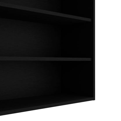 Wenge Wall Cabinet - Open Storage & Shelves