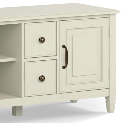 Connaught 72 Inch Solid Wood TV Stand - Antique White