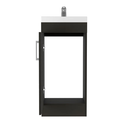 Toledo Black Bathroom Vanity - Compact Storage