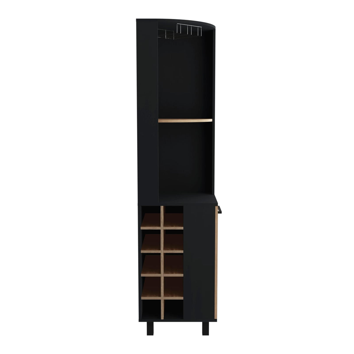70" Tall Corner Bar Cabinet with Wine Storage