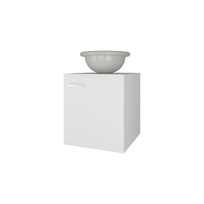 White Bathroom Vanity with Storage Cabinet