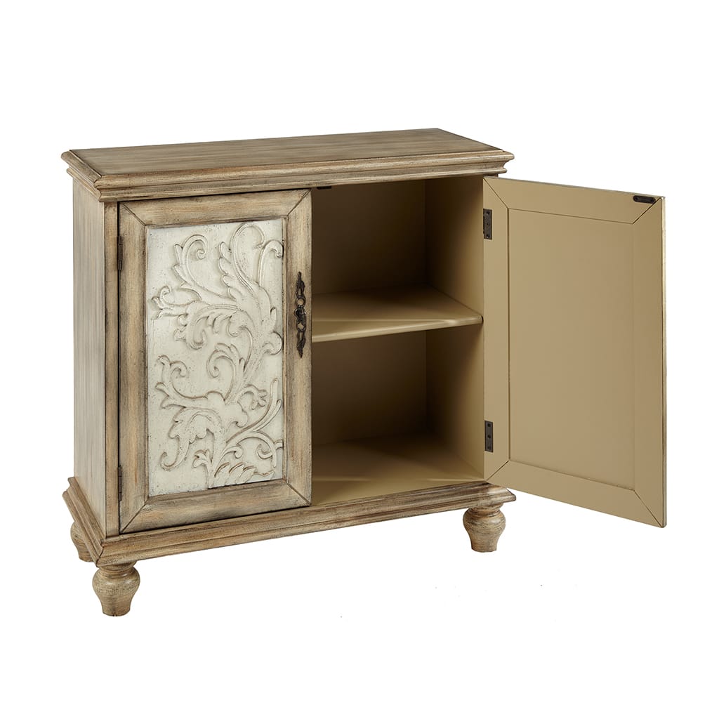 Reclaimed Natural Wood 2-Door Cabinet - 14x36x34 Inches