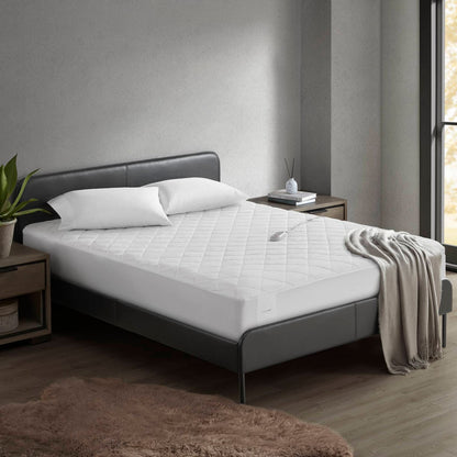 Queen Heated Mattress Pad - White Microfiber
