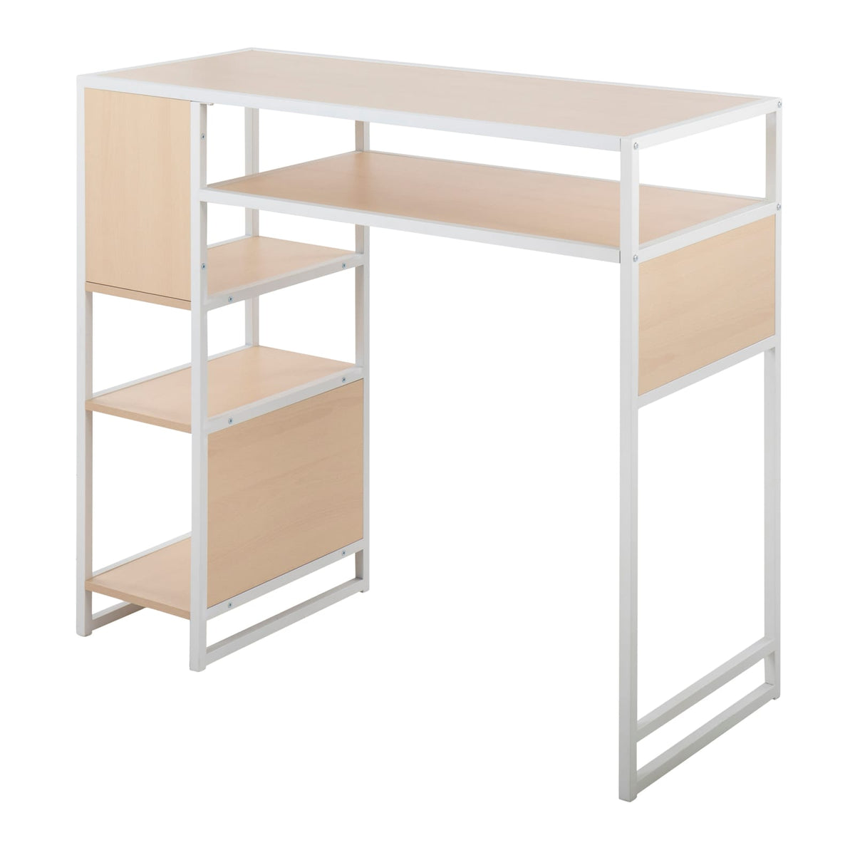 Bar Height Table with Storage - Metal & Wood Dining Table
