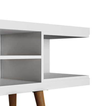 White TV Stand - Stylish Storage for Living Room & Bedroom