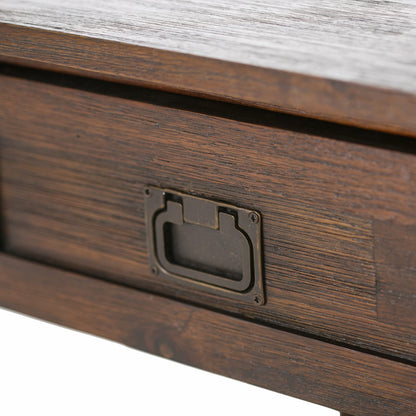 Dark Brown End Table - 22" Square Wood Table