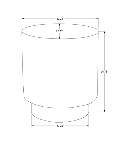 Grey Magnesium Oxide Accent Table - 25"H Outdoor Side Table