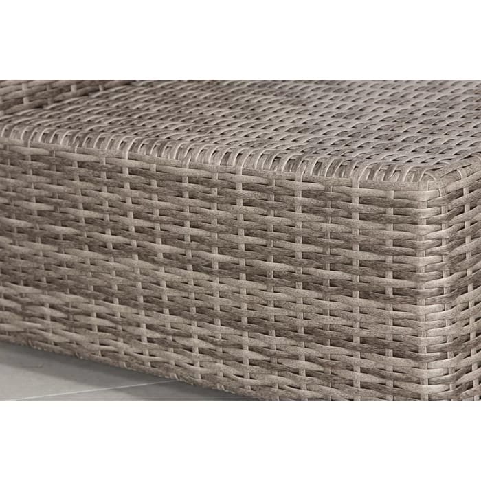 Grey Wicker Patio Furniture Set 3 Piece Outdoor Seating