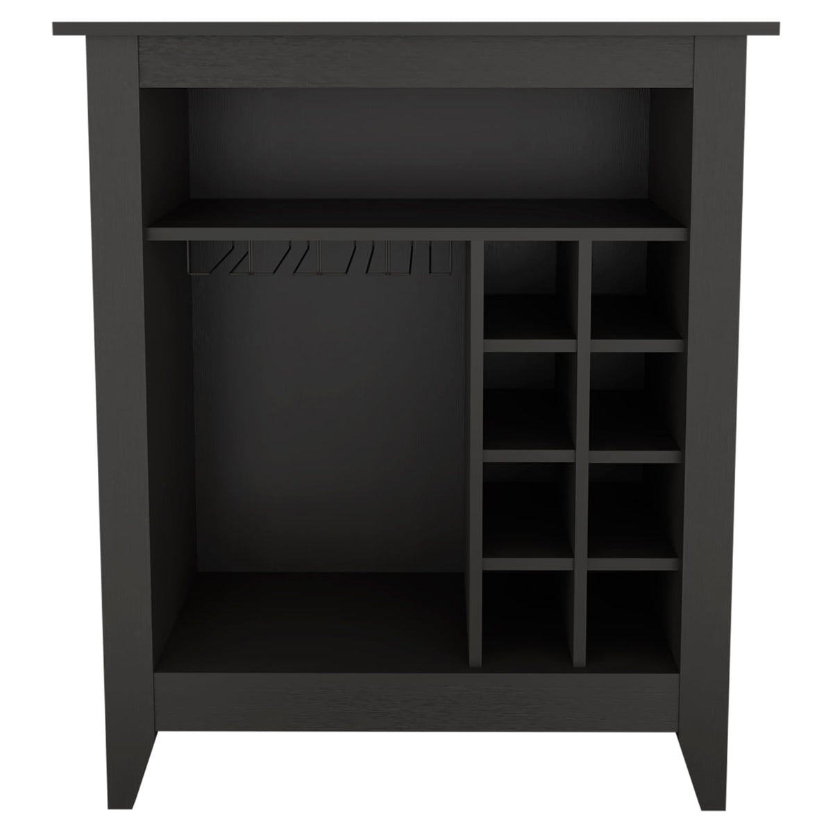 Black Bar Cabinet with Wine Racks - 32.5'' Server