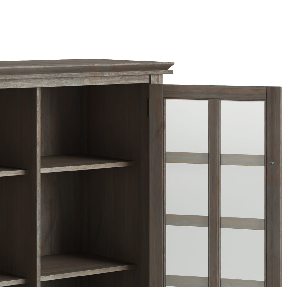 Artisan Medium Storage Cabinet - Distressed Grey | Wood Cabinets