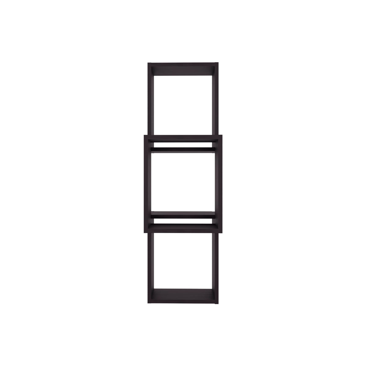 Seyner 3-Cube Wall Shelf - Black Open Storage Display Shelves